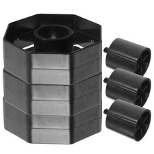10Sets Stable Black Plastic Tape Dispenser Core and Wheel Replacement for DIY