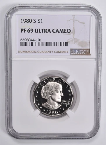 PF69 UCAM 1980-S Susan B Anthony Dollar NGC Brown Lbl *1703