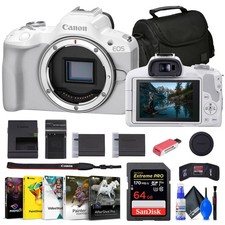 Canon EOS R50 Mirrorless Camera Shoot Edit Kit White , Photo Suite More