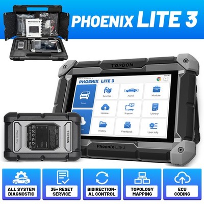 2026 TOPDON Phoenix Lite 3 Pro Bidirectional OBD2 Scanner ECU Coding Scan Tool