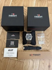 Tissot PRX Automatic Navy 40mm Watch with Leather Strap Used From Japan