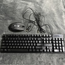Computer Desktop Gaming Keyboard and Mouse Mechanical Feel LED Light Backlit
