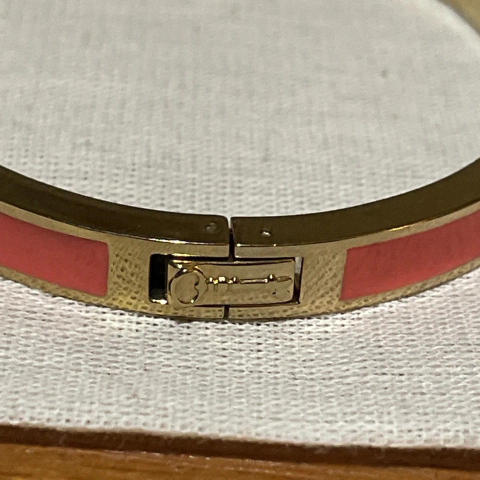 Fossil Northern Lights Acero Inoxidable Bisagras Brazalete Bloqueo Pulsera Melocotón Esmalte Foto 2 de 4