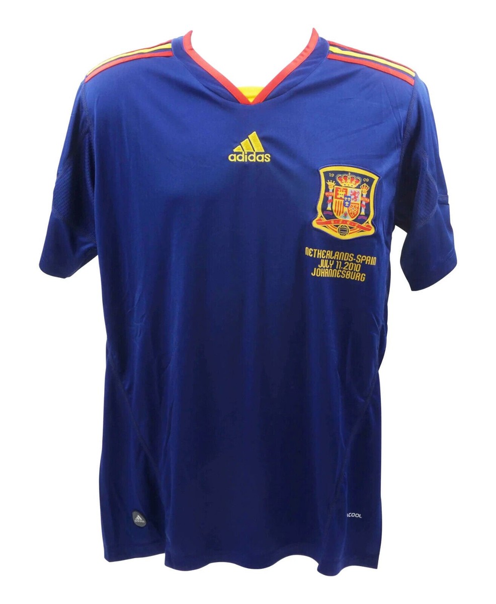 Xavi Hernandez Signed 2010 World Cup Final Spain Soccer Jersey