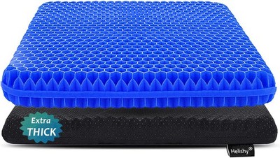 Extra Thick Blue Gel Seat Cushion for Long Sitting