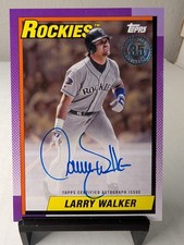 2025 Topps Series 1 - 1990 Topps  Autographs Larry Walker #90AU-LW Gold 7/50