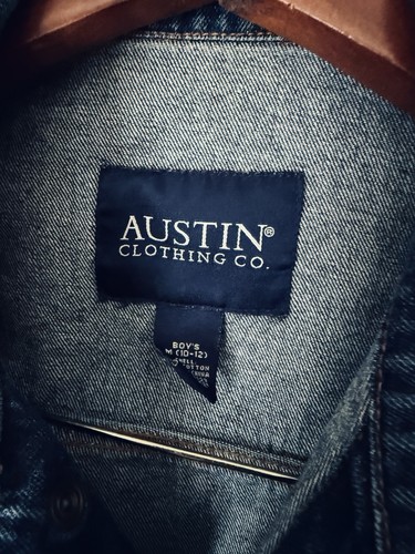 Austin Clothing Denim Jacket Kids Size M 10-12 Blue Trucker Button-Up Unisex - Picture 2 of 8