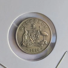 1956 Queen Elizabeth II Australian Sixpence - Pre decimal VF CIRCULATED