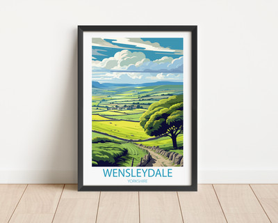 Wensleydale Print   Yorkshire Dales Wall Art | Countryside Print | Travel Lovers