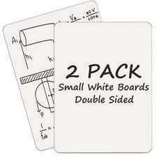2 PCS Small White Board Portable 9x12 Inch Personal Mini DoubleSided Lap
