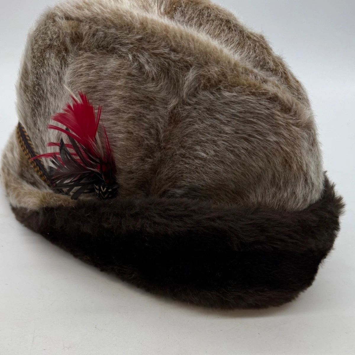Vintage Luxury Faux Fur Cap - Deep Brown Faux Fur Brown Vintage Accessories for sale | eBay main image 4