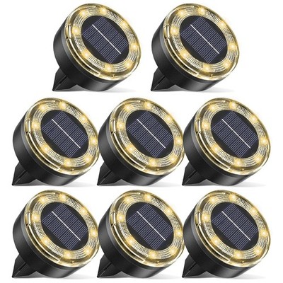Solar Lights Outdoor 8 Pack Solar Garden Lights IP65 Waterproof LED Pathway