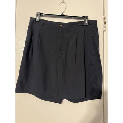 Alexander Julian Colours Navy Blue Pleated Shorts Mens Size 38 Relaxed Fit