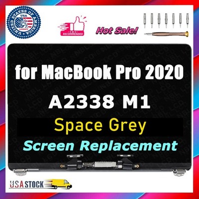for MacBook Pro M1 Retina A2338 2020 MYD92 LCD Screen Replacement Grey 13'' A++