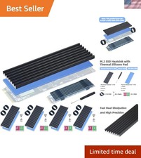 5 Pack M.2 NVMe SSD Heatsink Cooler with Thermal Pad for PS5/PC Black 
