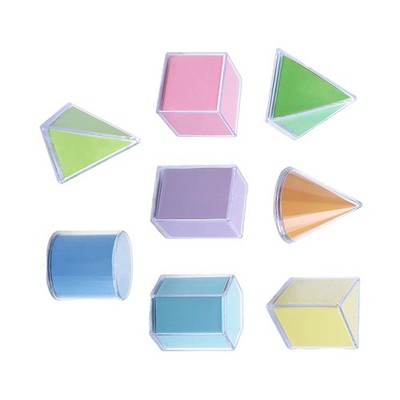 8 Stück 3D Formen Geometrisches Lernspielzeug Mathe Spielzeug für Alter 2+