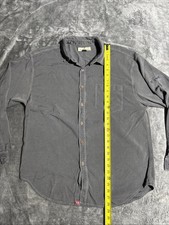 Tommy Bahama Silk Long Sleeve Button Up Hawaiian Shirt Men Gray Check XL