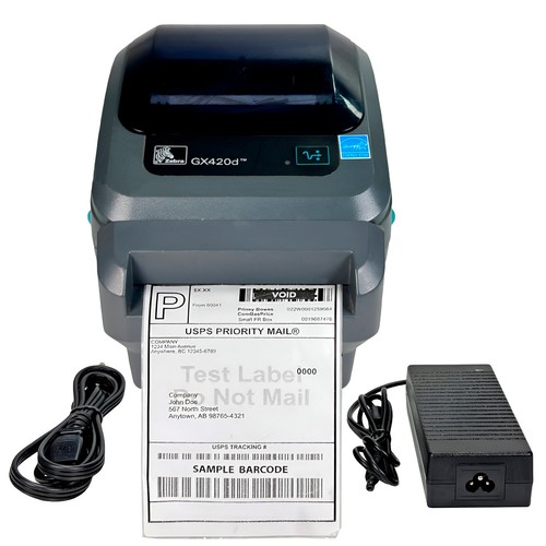 Zebra GX420d (ZP450 Replaces) Direct Thermal Barcode Label Printer Cutter USB