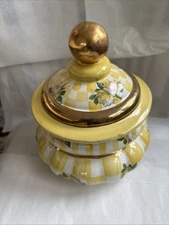 Mackenzie Childs Honeymoon Groovy Canister w Lid