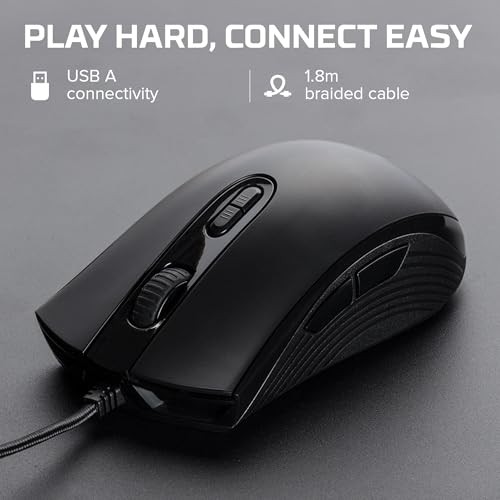HyperX Pulsefire Core RGB USB Gaming Mouse Black for Gamers Optical DPI Adjustab - Picture 2 of 9