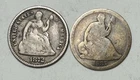 1837 &1872  Seated Liberty Half Dime- Philadelphia,