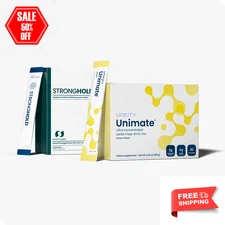 Unicity Unimate Natural  Lemon 30 Sticks +Stronghold 28 Packs Dietary Supplement