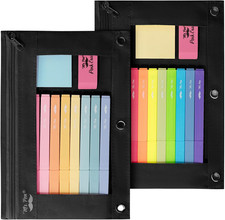 - Pencil Pouch for 3 Ring Binder, 2 Pack, 10"X6.75", Smooth Zipper