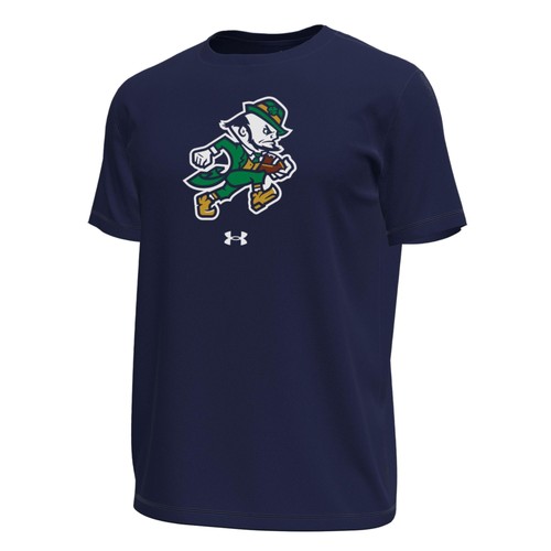 Men's Under Armour Navy Notre Dame Fighting Irish Sporting Leprechaun Tech - Picture 2 of 3