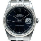ROLEX Datejust 16234 36mm WG Black Dial Automatic Date Watch 1996 OKW1869