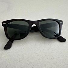 Ray-Ban RB2140 Wayfarer Polarized Tortoise Brown Frame Green Glass UV400