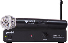 Gemini DJ UHF-01M F1 Wireless Microphone System,Black
