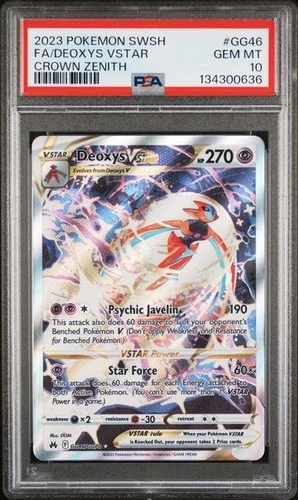 Deoxys VSTAR GG46/GG70 SWSH: Crown Zenith: Galarian Gallery PSA 10