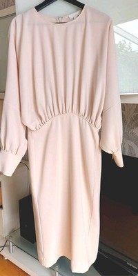 COS, Maxikleid, Größe: 40, Beige, Polyester, Einfarbig