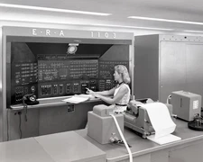 UNIVAC ERA 1103 Computer at NASA Lewis Center 1957 View 8x10 photo