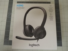 NEW Logitech H390 USB Computer Headset with Noise Canceling Mic - Black Over Ear