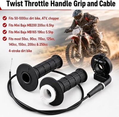 Drehgas Gasgriff Griffe Seilzug Montage Dirtbike 22mm Lenker