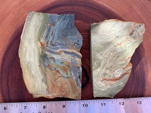 345.6 g Gary Green Jasper End Cuts For Cabbing Over - 3/4 Pound
