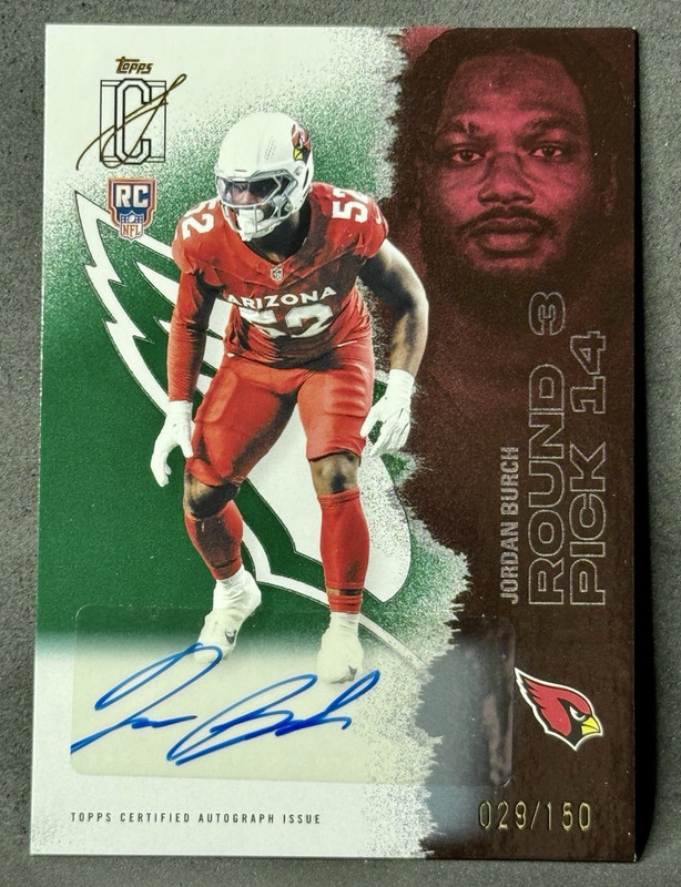 Topps 2025 Signature Class Jordan Burch Cardinals RC #129 Auto Serial /150