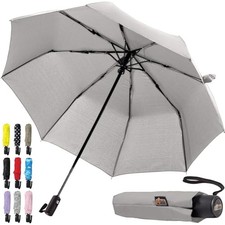 Gorilla Grip Compact Travel Umbrella 42in Auto Open Wind Resistant