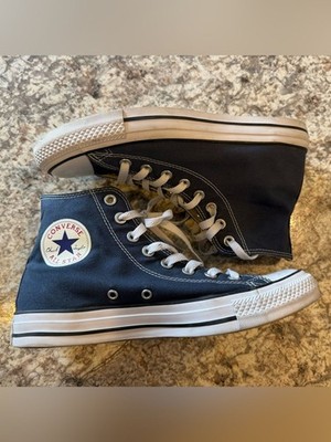 Converse All Star Sneakers Mens 7 Womens 9 blue white High Top lace up Classic