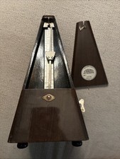 Antique Collectible Metronome Wooden w/Bell Chime Czechoslovakia 60 sMechanical