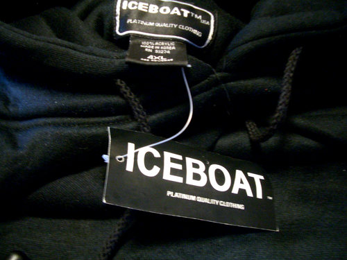 Ice Boat Men's Black Pullover Hoodie w/Pocket - Size 4XL - NWT - Picture 4 of 5