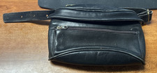 Coach Vintage Canteen Waist Fanny Pack Black Smooth Leather Belt Bag