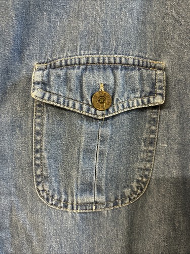 D & co Denim Jacket Womens Sz S Button Up Drawstring Long sleeve Lightweight - Picture 3 of 7
