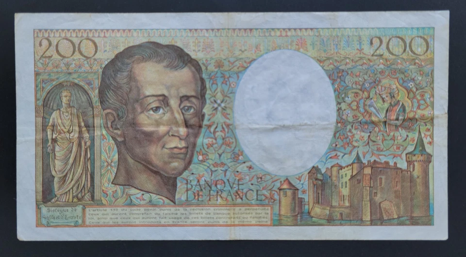 200 Francs 1986 - Montesquieu M.041 - FRANCE - - Photo 2/2
