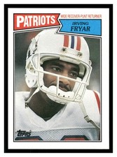 1987 Topps #102 Irving Fryar New England Patriots Football Card 34019
