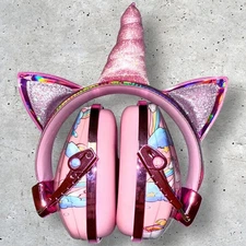 Kids Ear Protection Noise Cancelling Sound Proof Earmuffs Pink Unicorns 1-12 Yrs