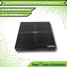 Aruba 2930F JL693A 12-Port PoE Managed Gigabit Switch