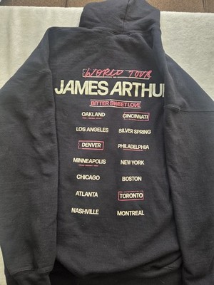 James Arthur World Tour Hoodie XL Bitter Sweet Love Concert Merch Gildan