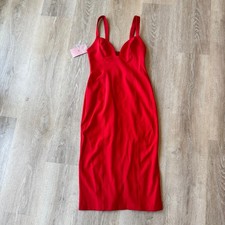 BHLDN Sage Sweetheart Stretch Crepe Midi Dress - Size S